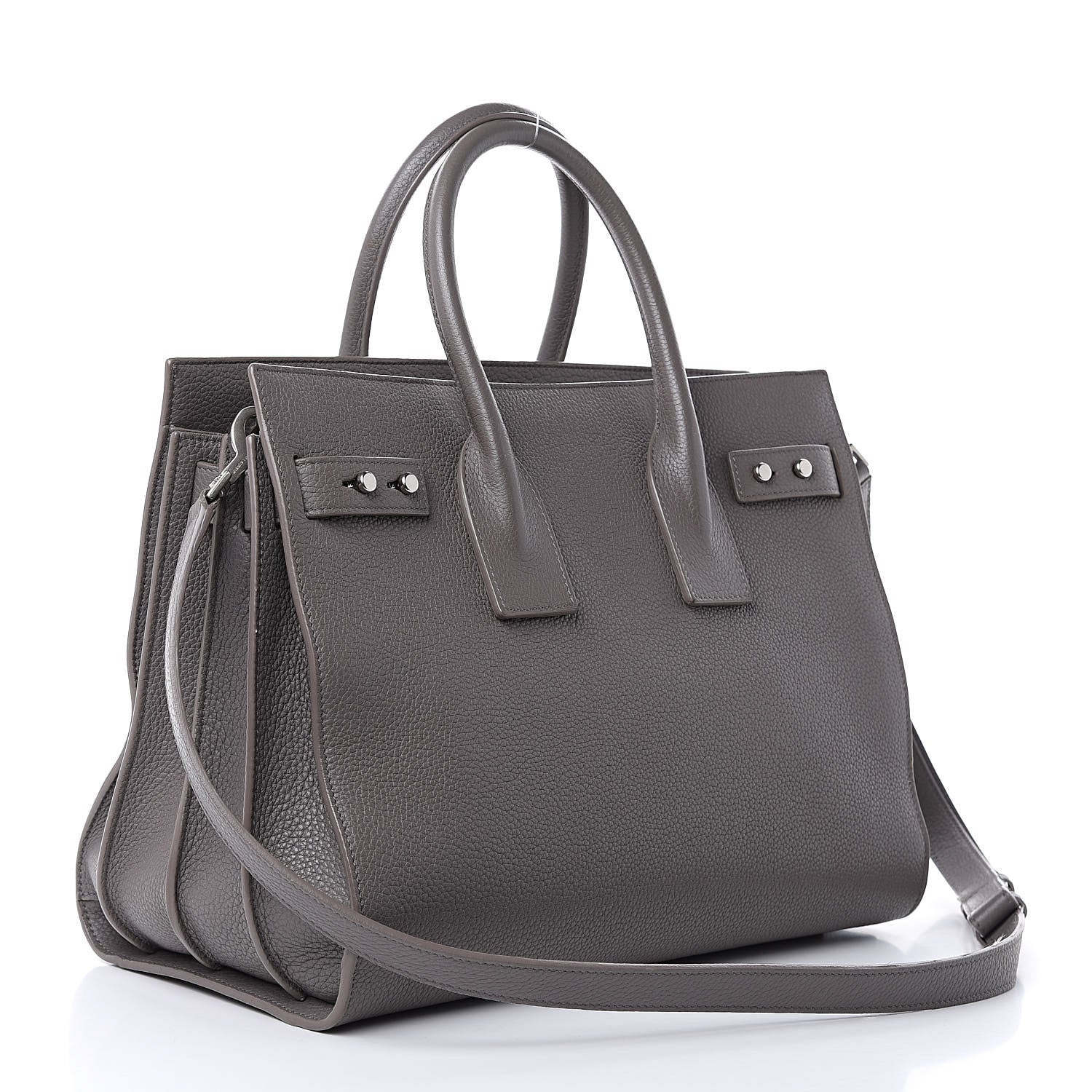 Saint Laurent Grained Calfskin Small Supple Sac De Jour Mouse Grey 3 of 13