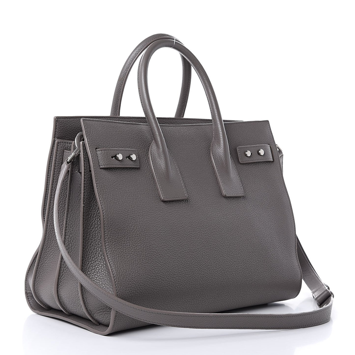 Grained Calfskin Small Supple Sac De Jour Mouse Grey