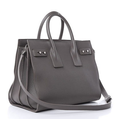 Saint Laurent Grained Calfskin Small Supple Sac De Jour Mouse Grey 3 of 13