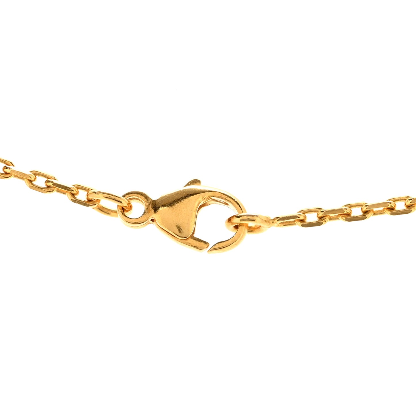 Lacquered Gold Mini Pop H Pendant Necklace White