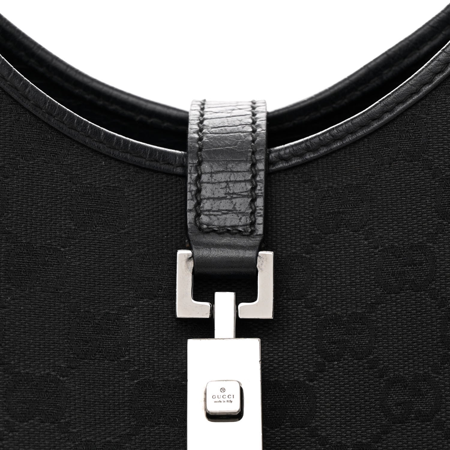 Gucci Monogram Jackie Shoulder Bag Black 8 of 11