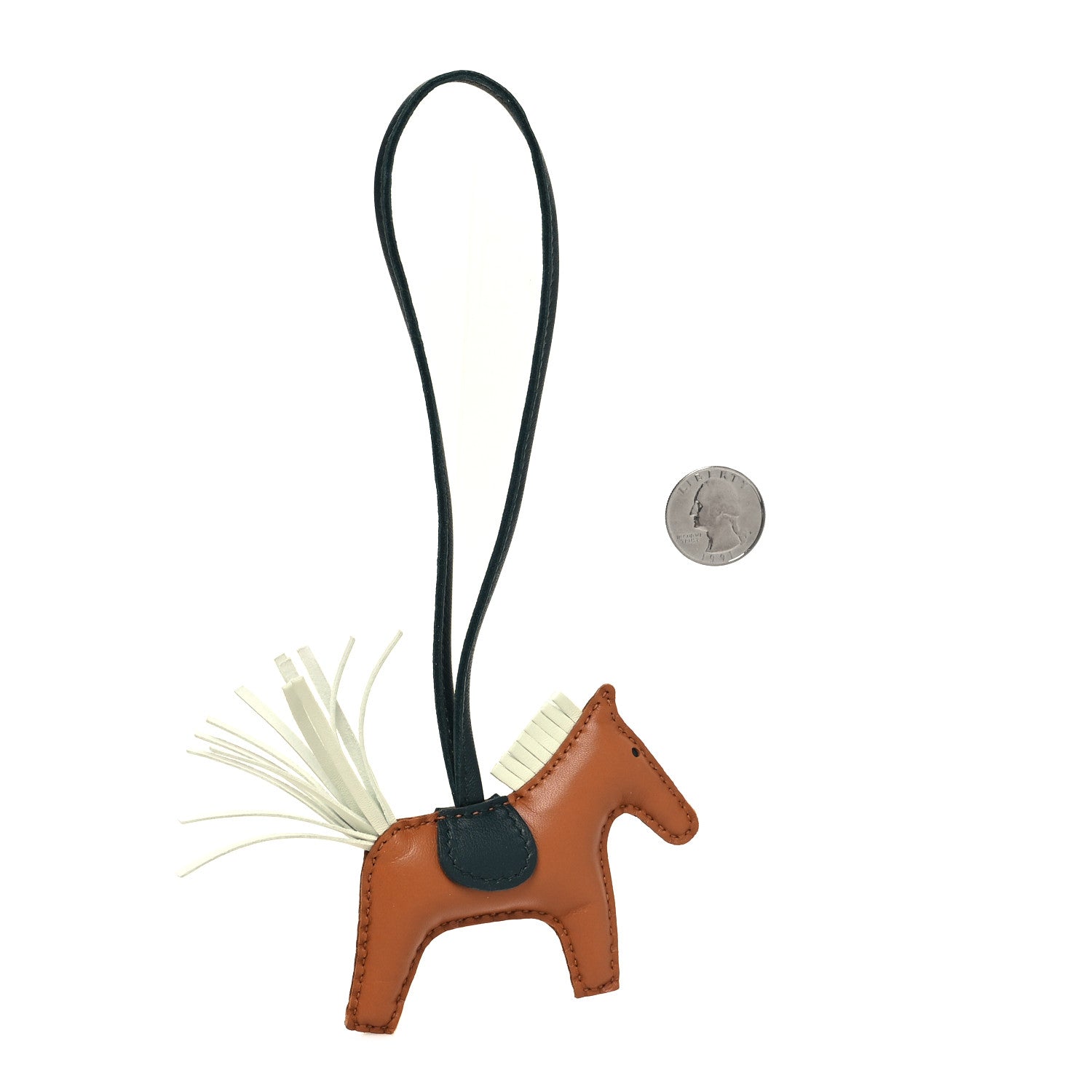 Hermes Milo Lambskin Grigri Rodeo Horse Bag Charm PM Gold Vert Cypress Vert Fizz 2 of 4