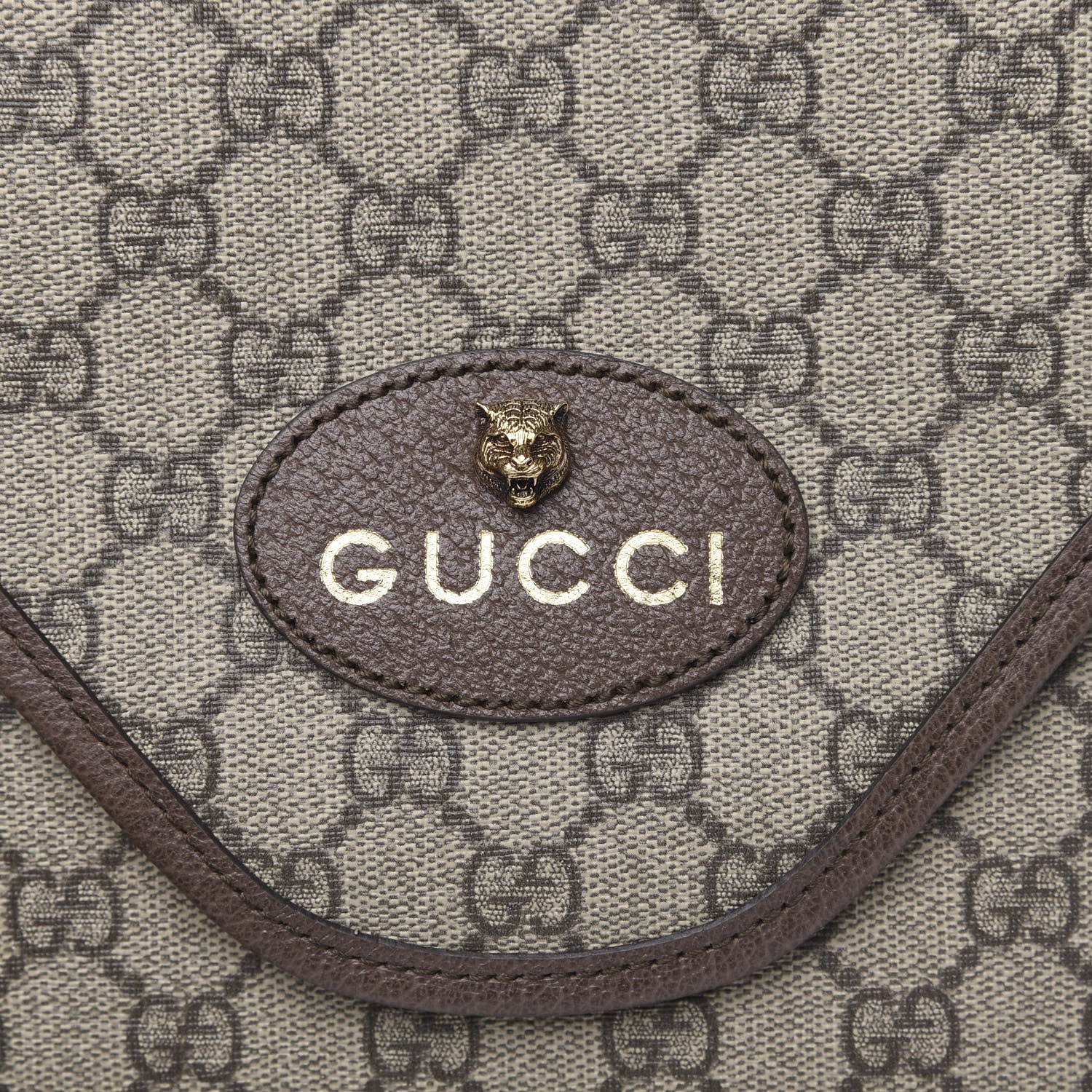 Gucci GG Supreme Monogram Web Medium Neo Vintage Flap Messenger Bag Beige New Acero 6 of 11