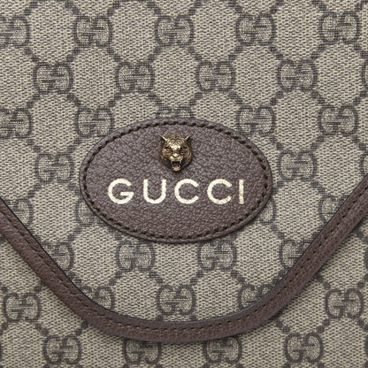 Gucci GG Supreme Monogram Web Medium Neo Vintage Flap Messenger Bag Beige New Acero 6 of 11