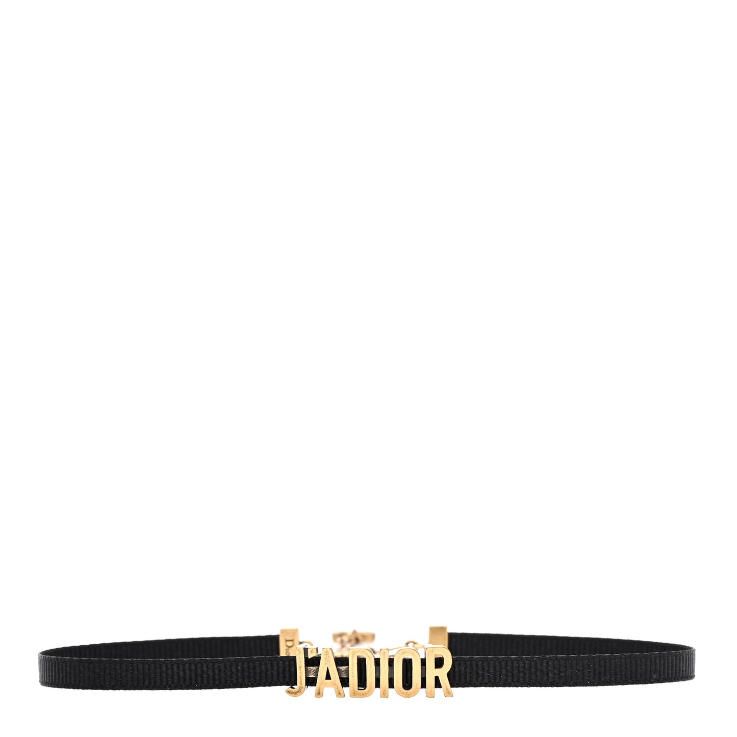 Grosgrain Ribbon J'Adior Logo Choker Necklace Black