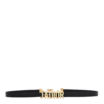 Christian Dior Grosgrain Ribbon J'Adior Logo Choker Necklace Black 1 of 3