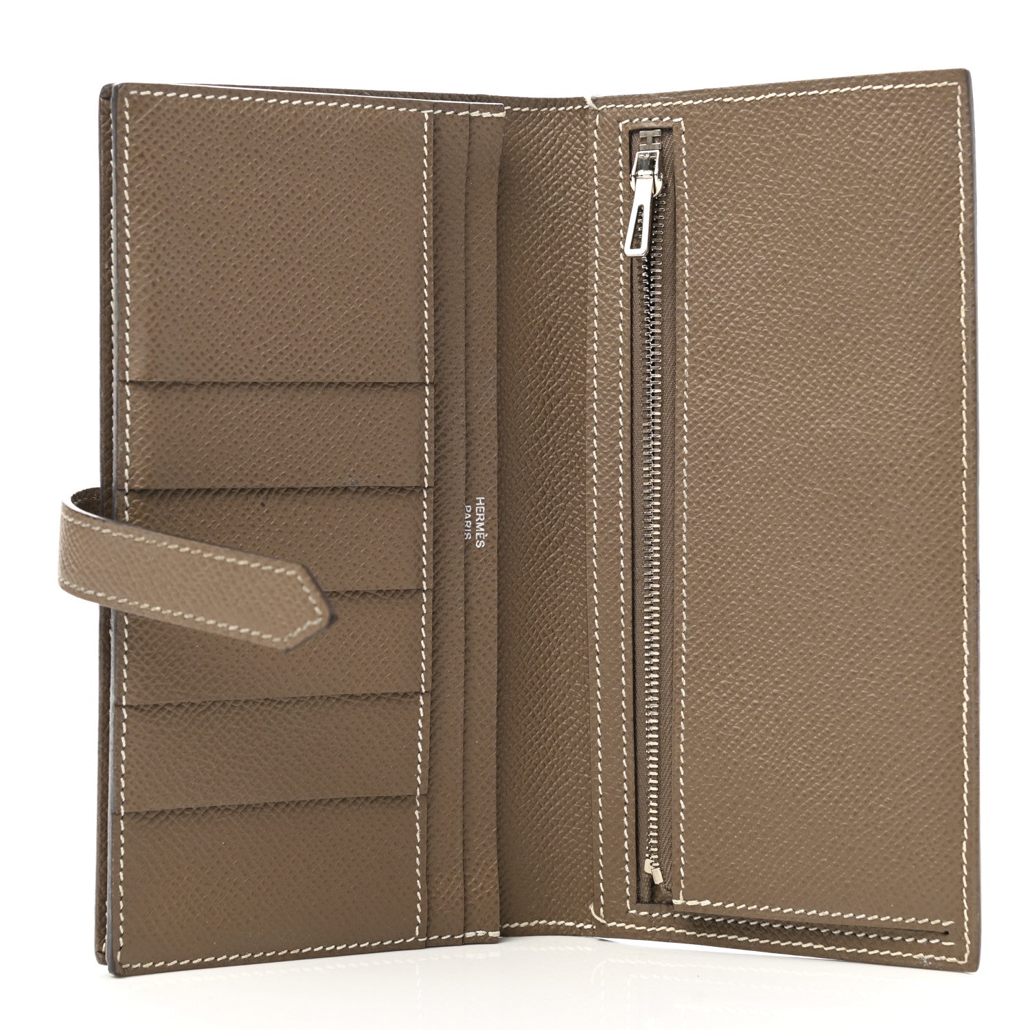 Hermes Epsom Bearn Gusset Wallet Etoupe 5 of 12