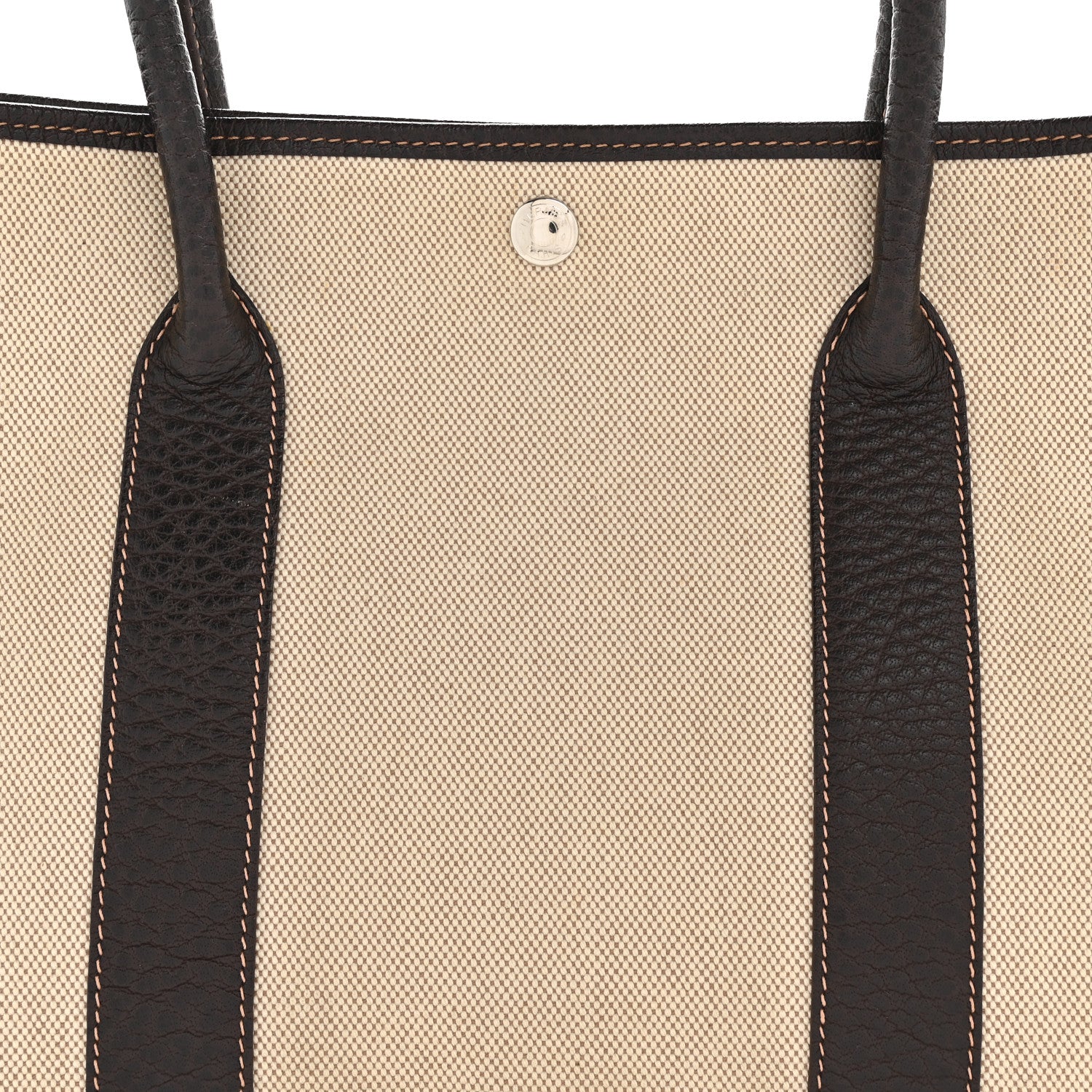 Hermes Buffle Skipper Toile Garden Party 36 MM Tote Marron Fonce