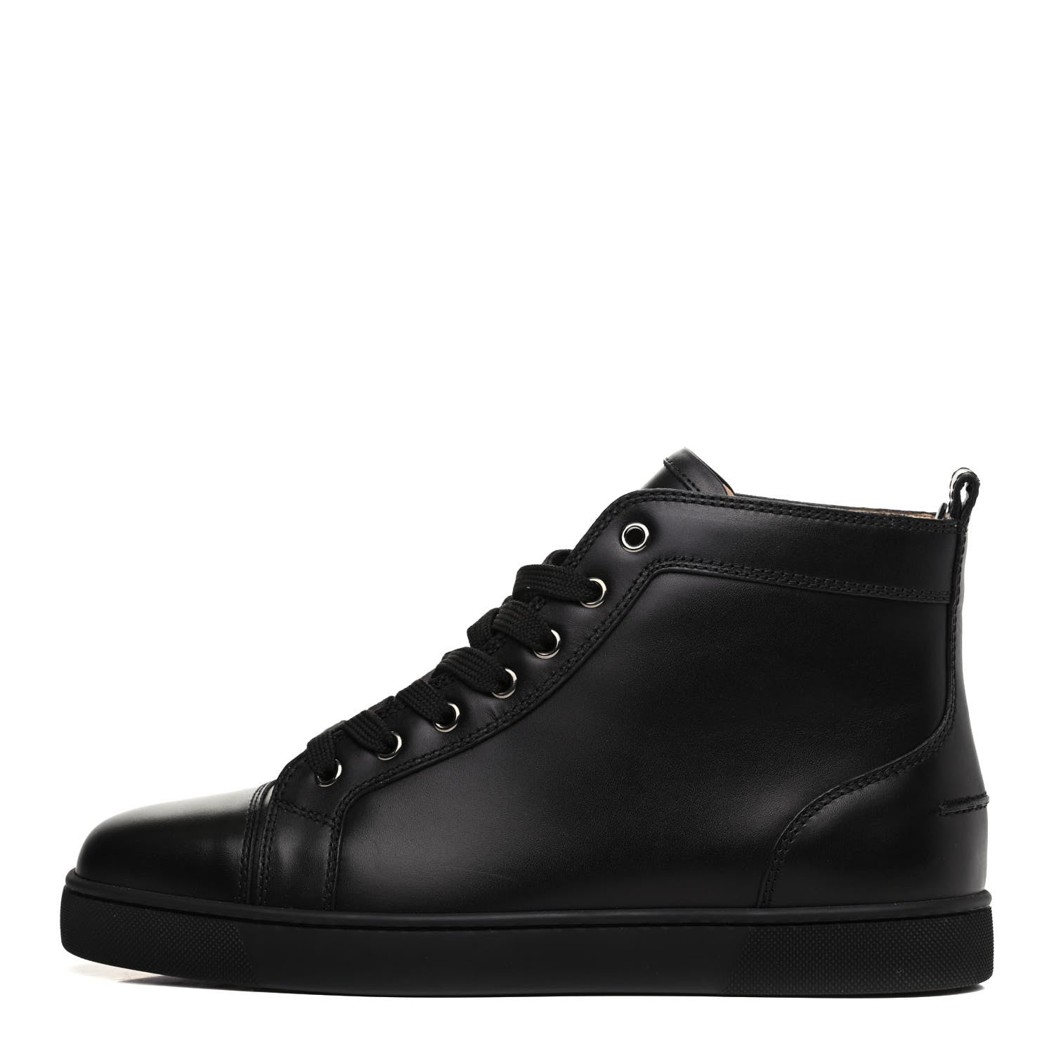 Christian Louboutin Calfskin Mens Louis High Top Sneakers 42 Black 1 of 9
