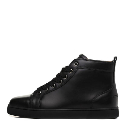 Christian Louboutin Calfskin Mens Louis High Top Sneakers 42 Black 1 of 9