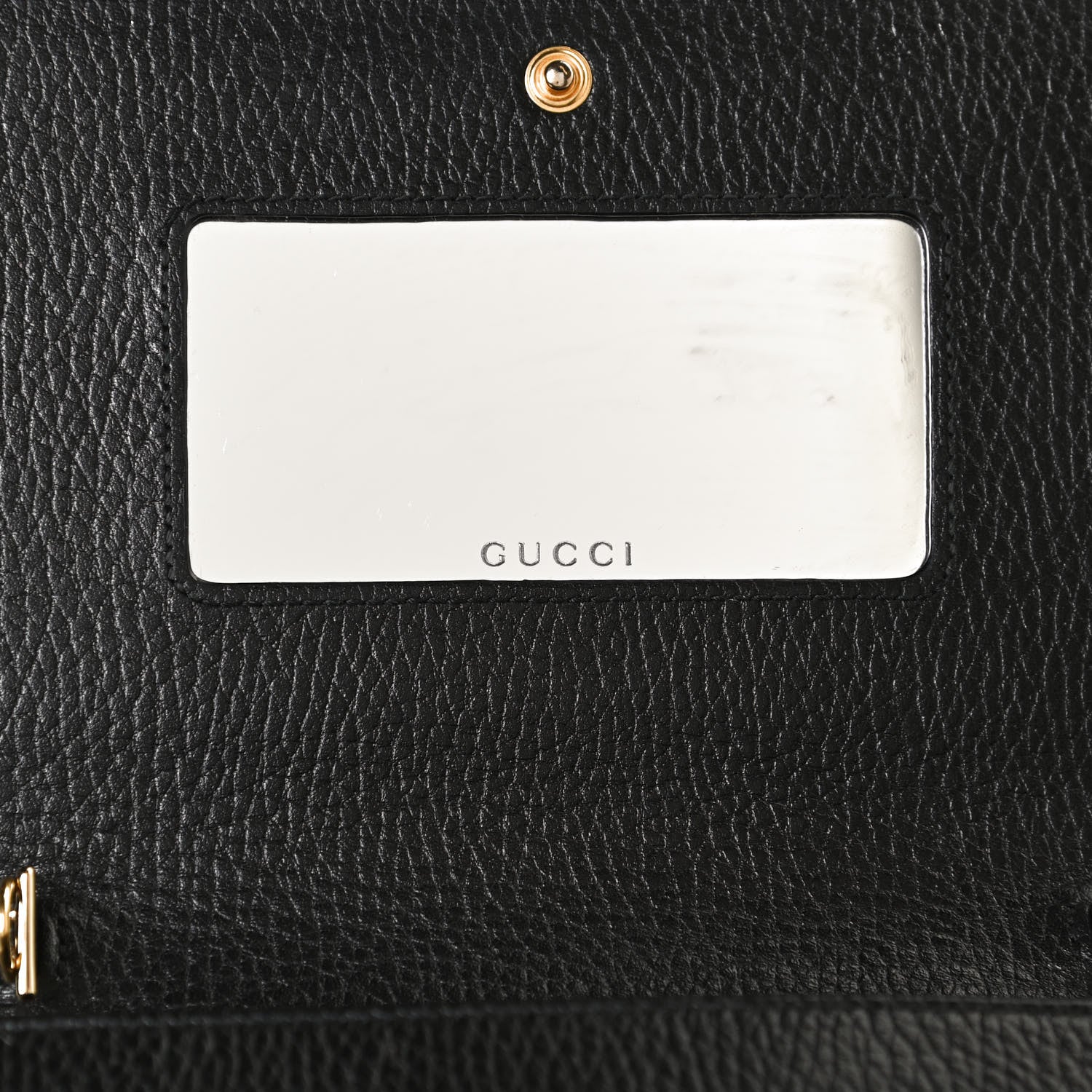 Gucci Calfskin Mini GG Marmont Chain Wallet Black 6 of 12