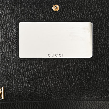 Gucci Calfskin Mini GG Marmont Chain Wallet Black 6 of 12