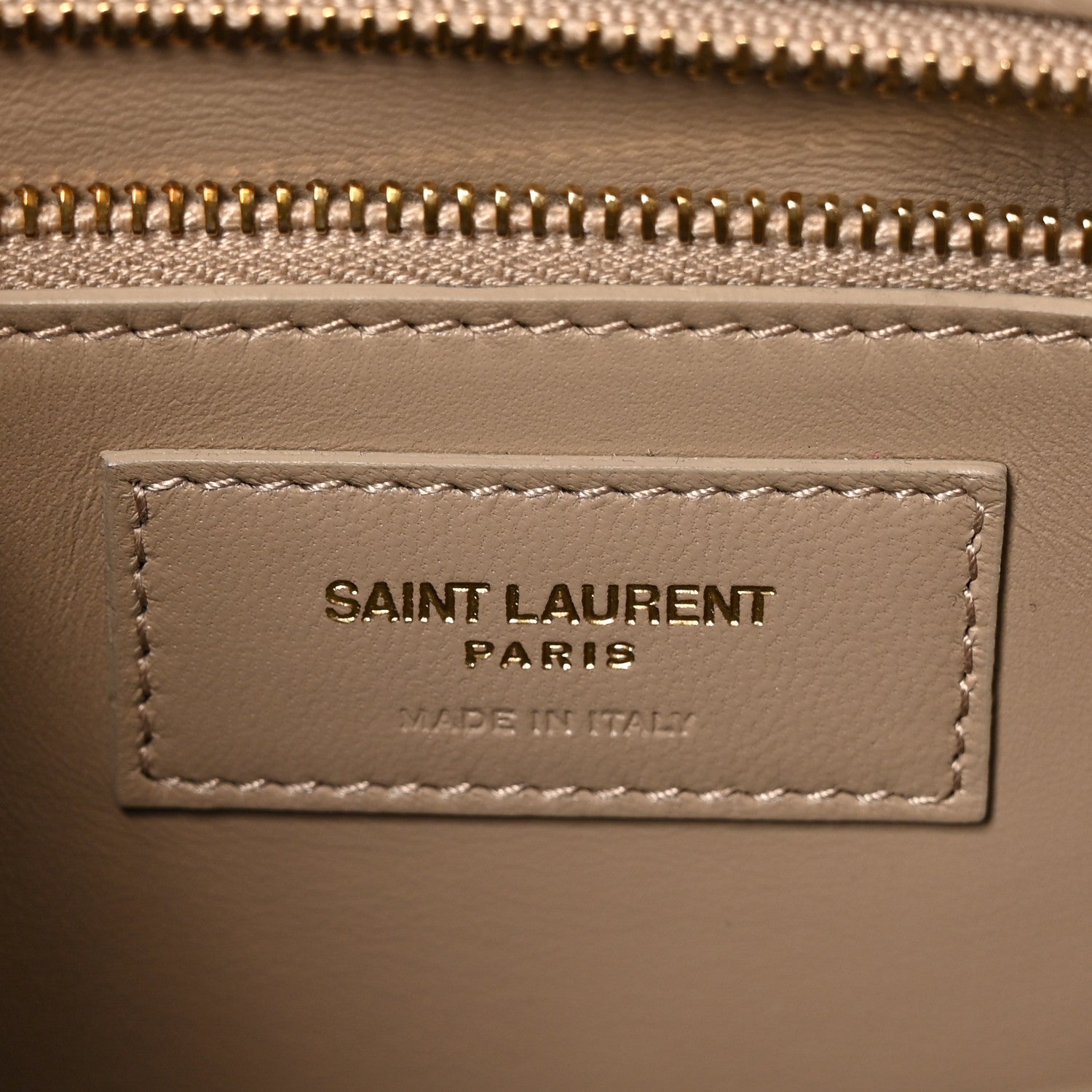 Saint Laurent Smooth Calfskin Le Carre Satchel Dark Beige 6 of 10