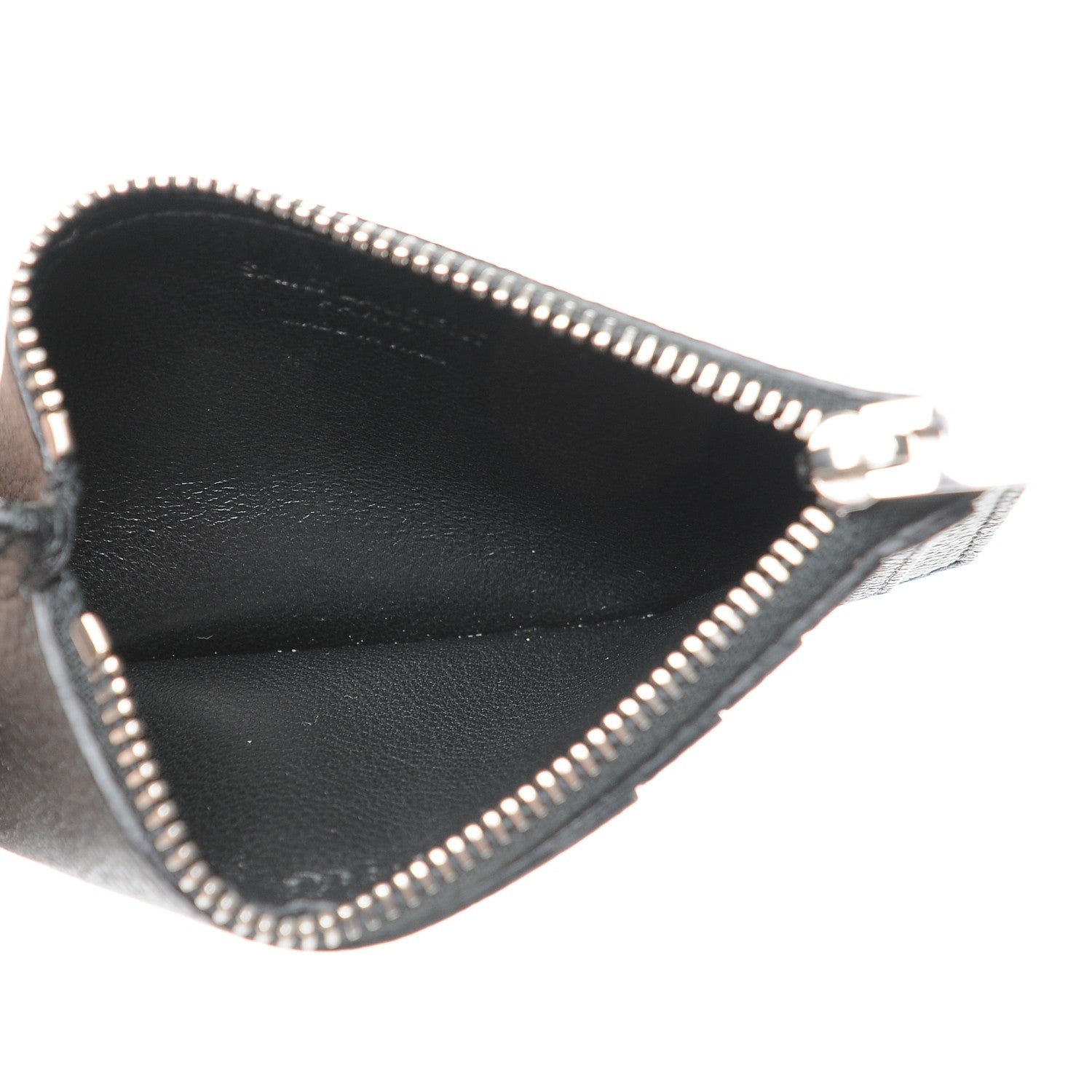 Saint Laurent Grained Calfskin 5 Fragments Zip Pouch Card Holder Black 5 of 8