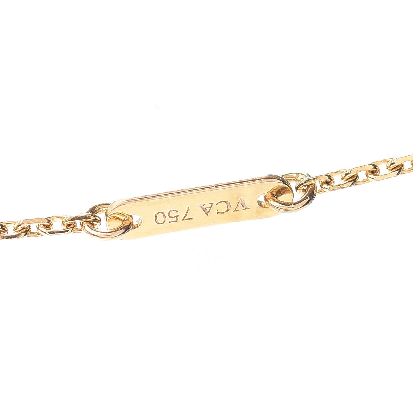 18K Yellow Gold Carnelian Sweet Alhambra Heart Pendant Necklace