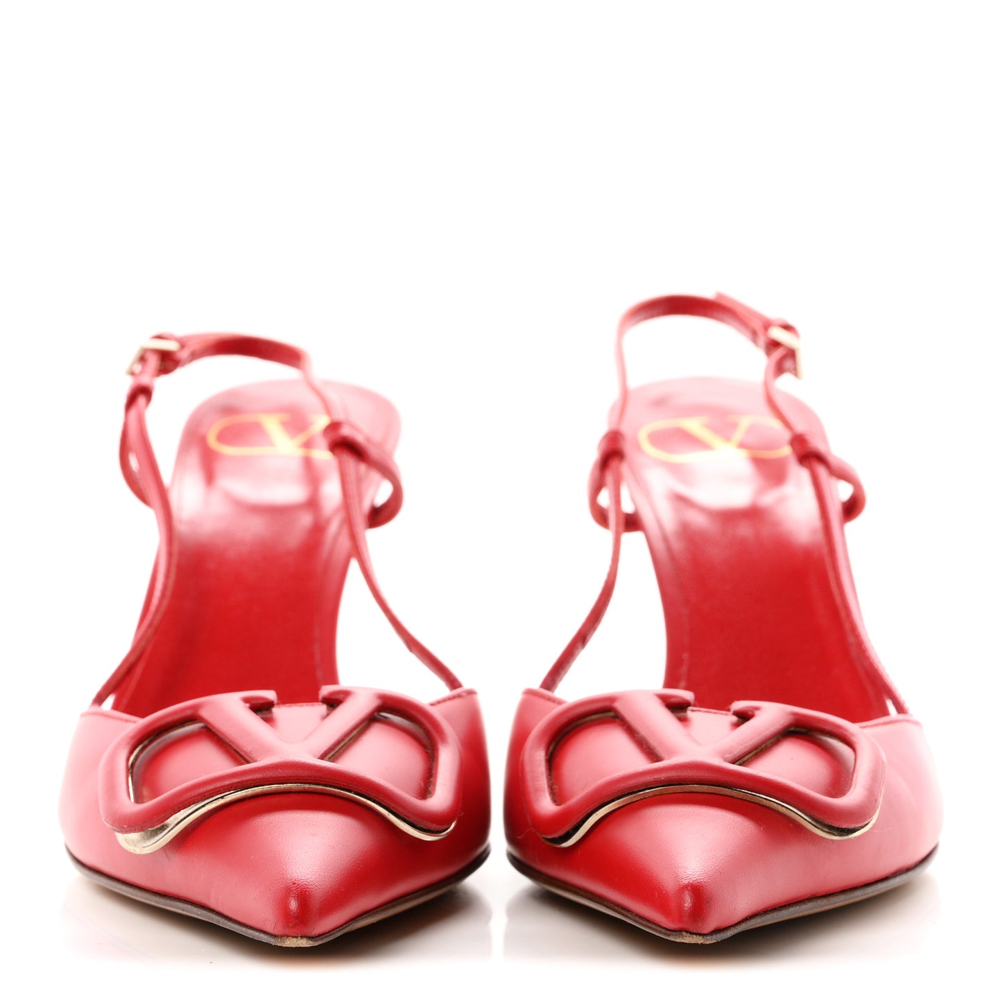 Calfskin Tonal Signature Vlogo Slingback 80mm Pumps 36.5 Rouge Pur