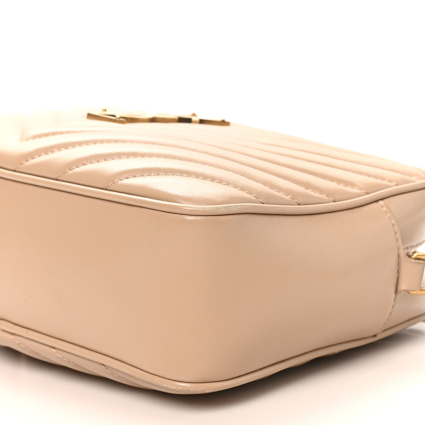 Calfskin Matelasse Monogram Lou Camera Bag Dark Beige