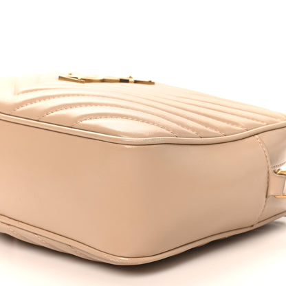Saint Laurent Calfskin Matelasse Monogram Lou Camera Bag Dark Beige 9 of 12
