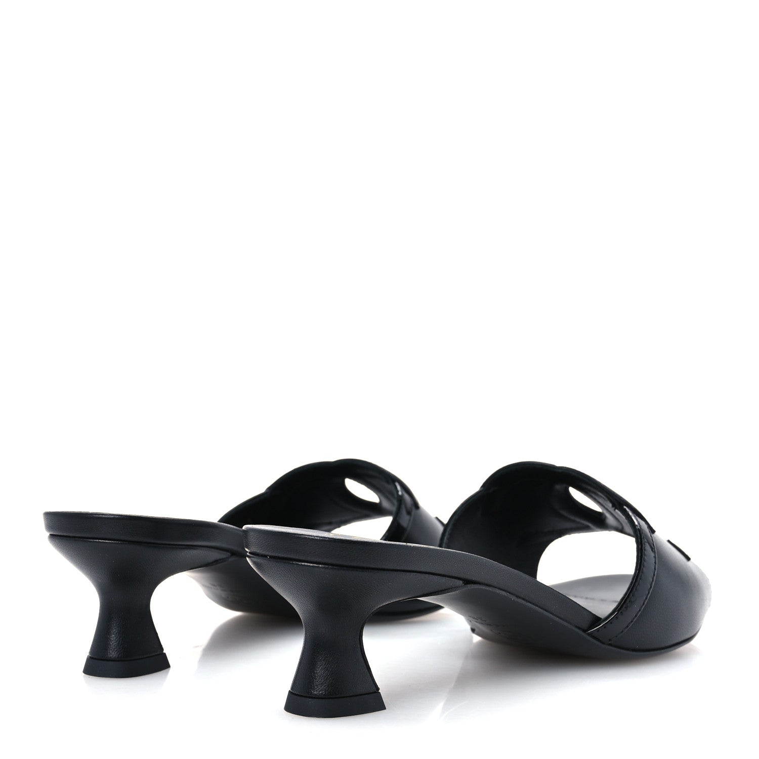 Chanel Lambskin CC Cutout Mules 38 Black 5 of 10