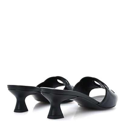 Chanel Lambskin CC Cutout Mules 38 Black 5 of 10