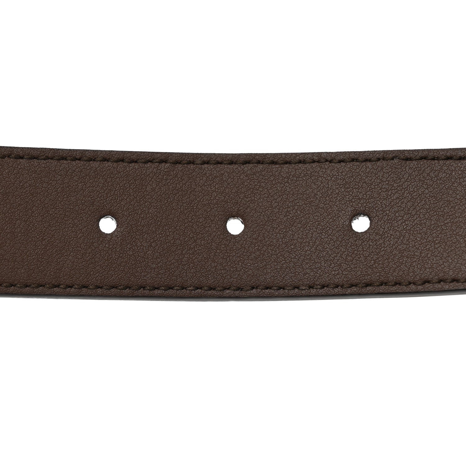 Gucci GG Supreme Monogram Plutone Calfskin Enamel Interlocking G 30mm Belt 85 34 Beige Ebony New Acero 4 of 5