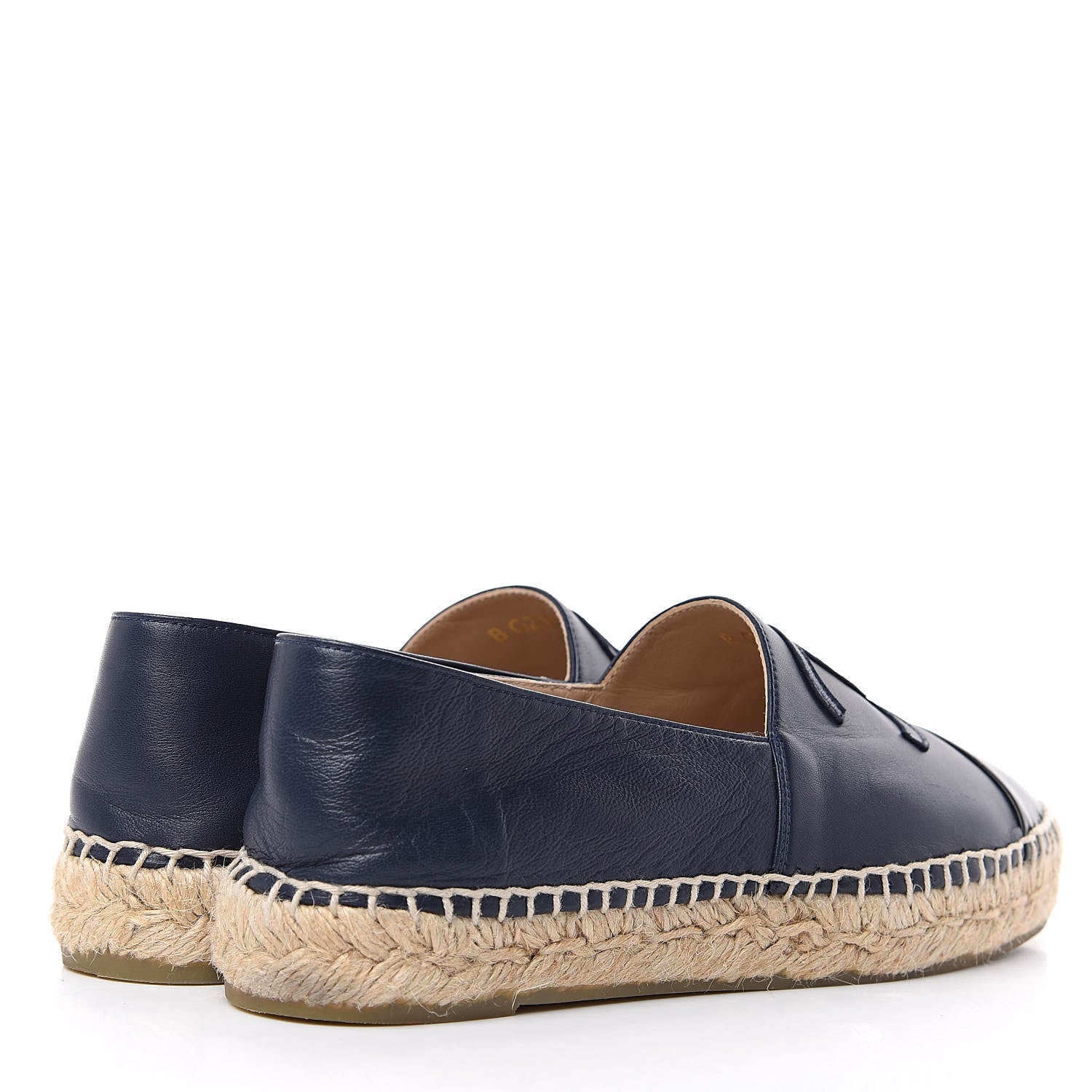 Chanel Lambskin CC Espadrilles 37 Navy Black 4 of 9