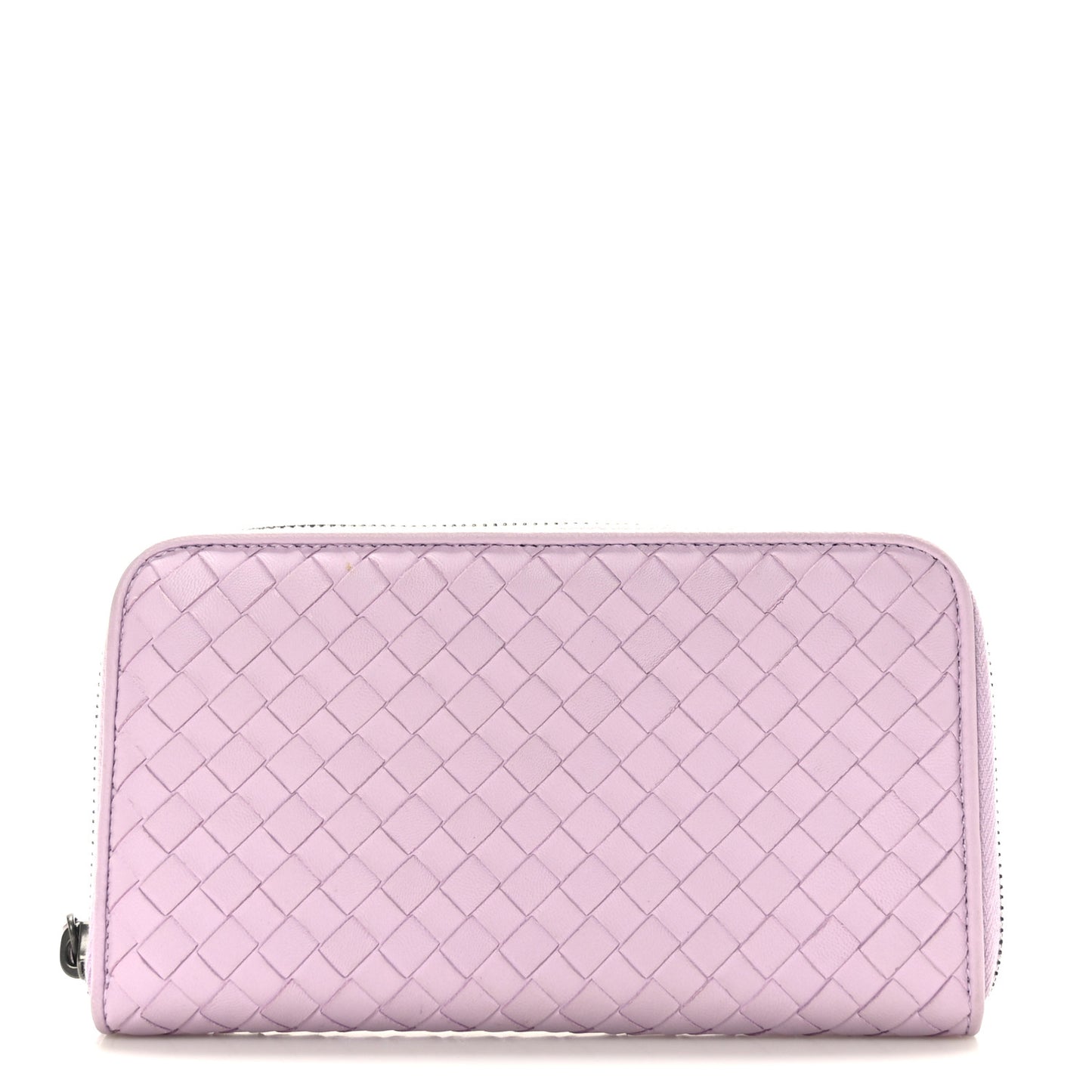 Nappa Intrecciato Zip Around Wallet Lilac