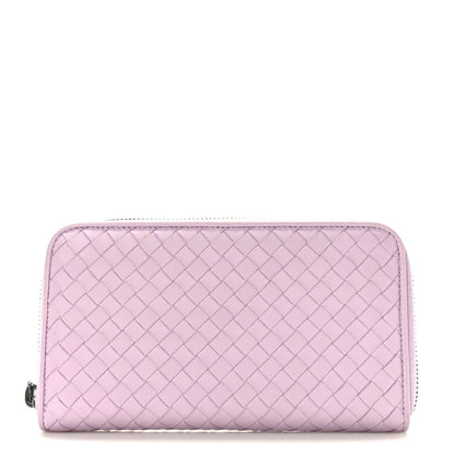 Bottega Veneta Nappa Intrecciato Zip Around Wallet Lilac 1 of 8