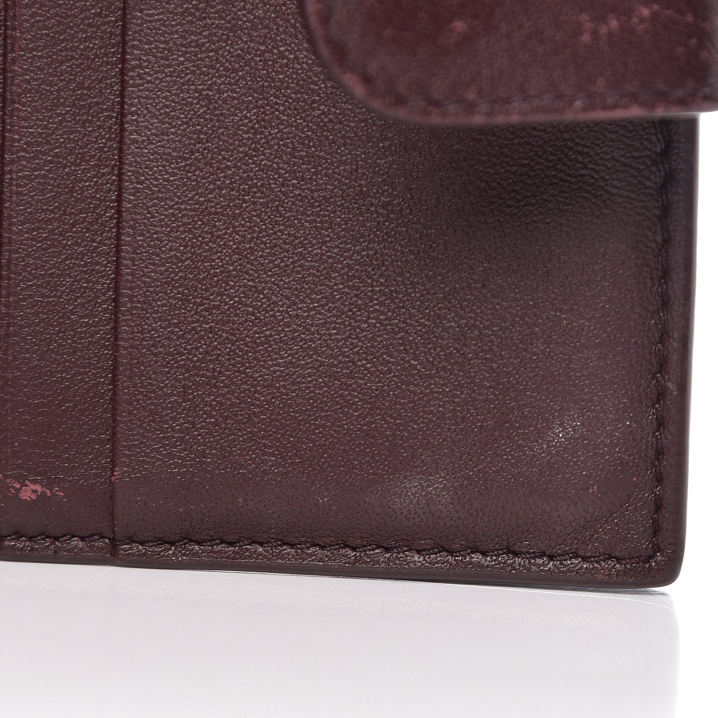 Nappa Intrecciato Mini Wallet Dark Barolo