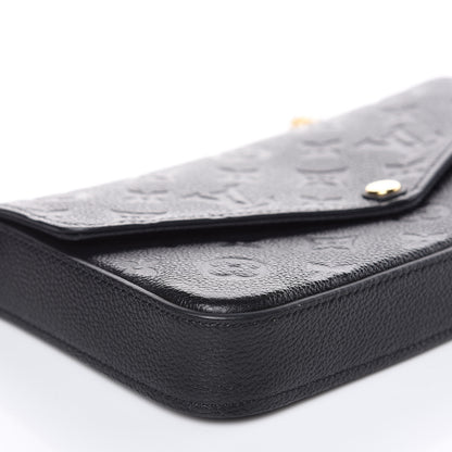 Louis Vuitton Empreinte Pochette Felicie Chain Wallet Black 9 of 12