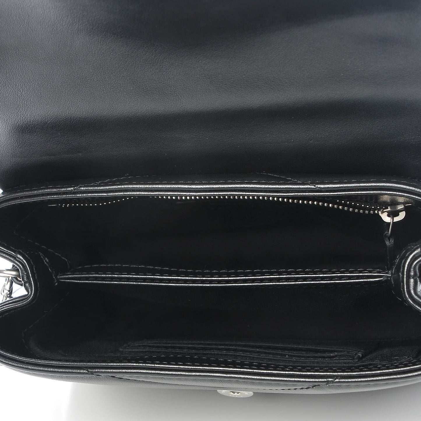 Calfskin Y Quilted Monogram Toy Loulou Crossbody Bag Black