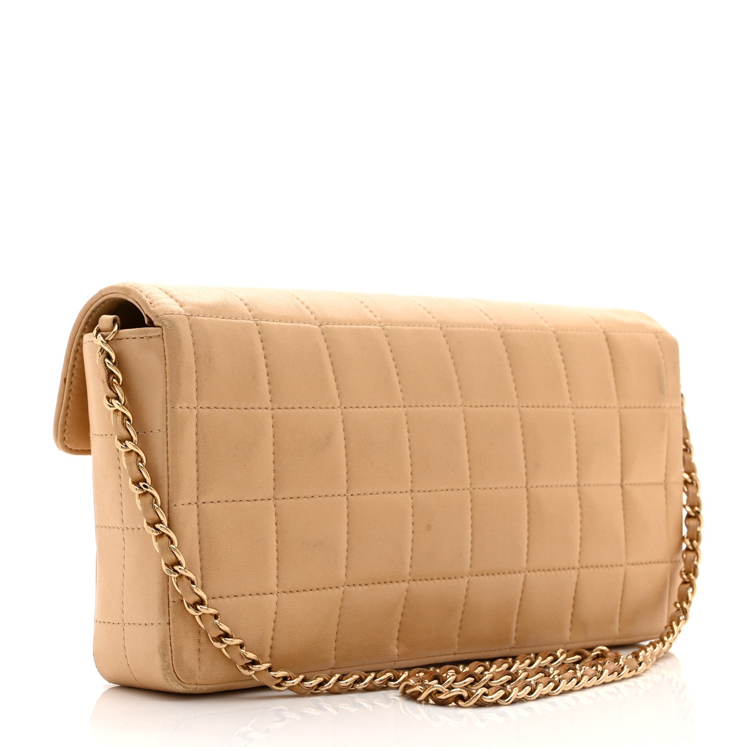 Chanel Lambskin East West Chocolate Bar Flap Beige 3 of 14