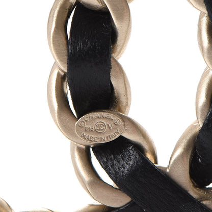 Chanel Lambskin Chain CC Brooch Black Gold 4 of 5