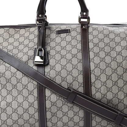 Gucci GG Plus Monogram Large Carry On Duffle Bag Brown 7 of 16