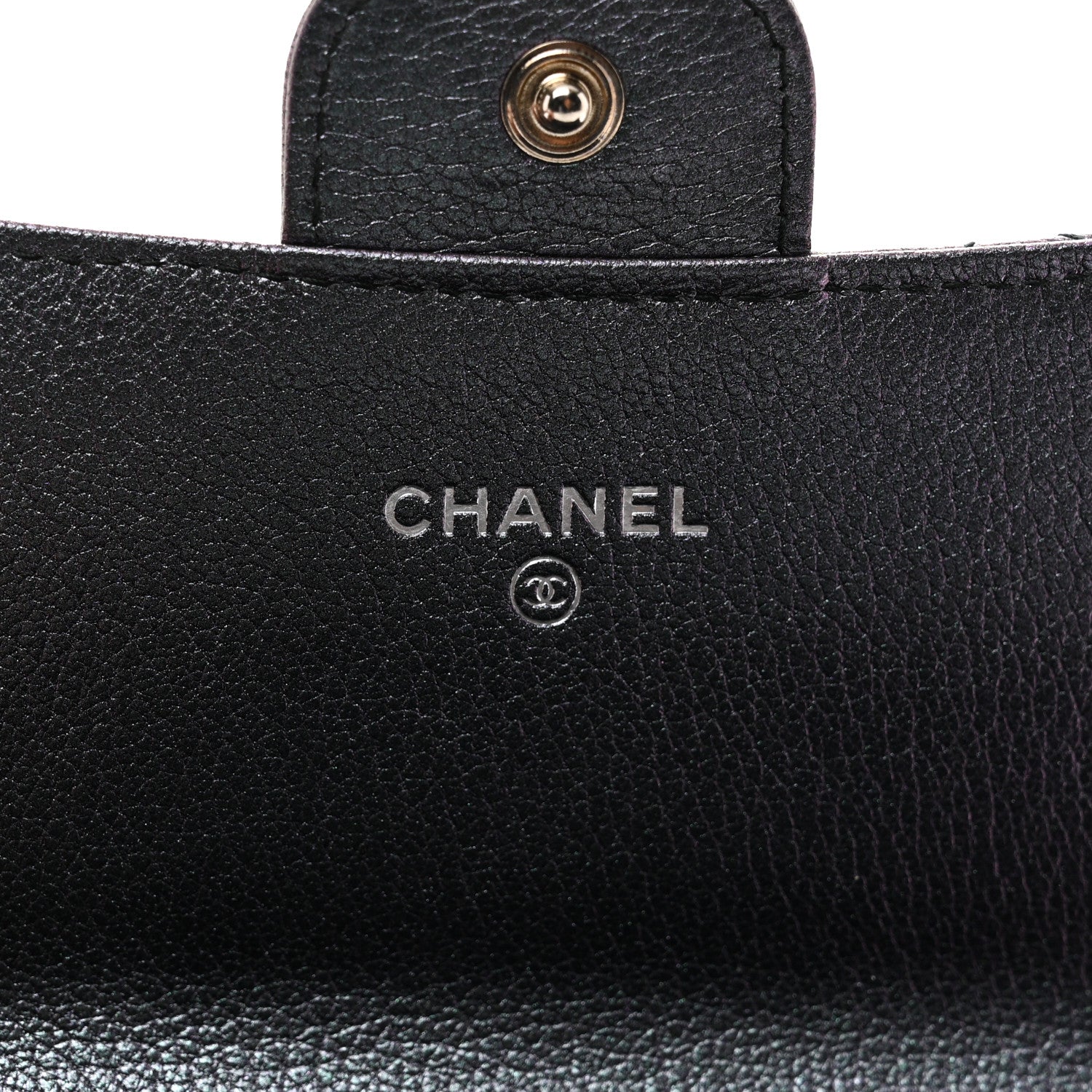 Chanel Iridescent Goatskin Quilted Large Flap Wallet Purple 7 of 9