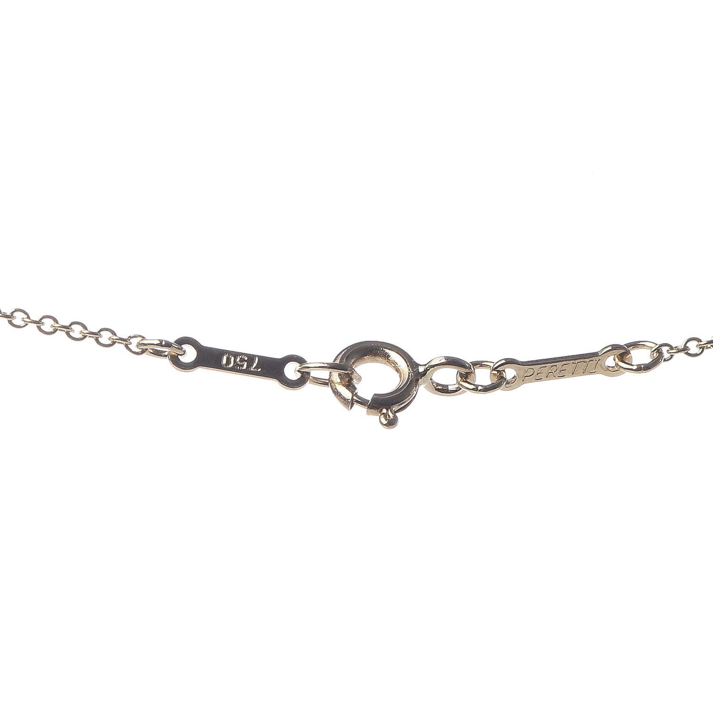 18K Yellow Gold Quartz Elsa Peretti Eternal Circle Pendant Necklace
