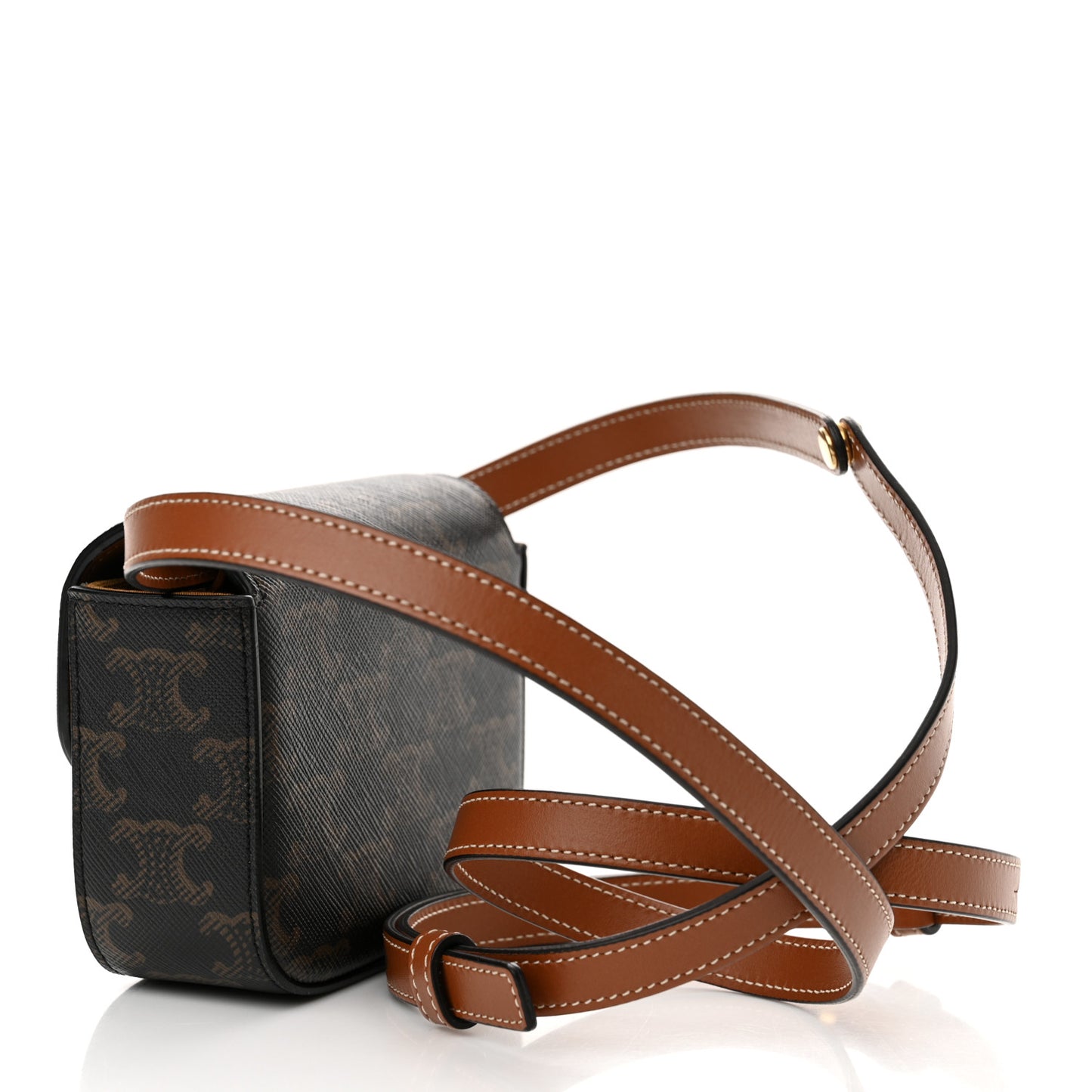 Triomphe Canvas Calfskin Mini Claude Tan