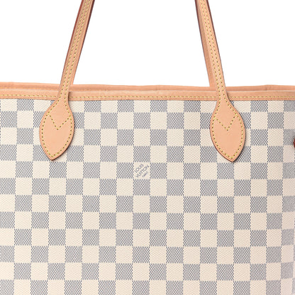 Louis Vuitton Damier Azur Neo Neverfull MM Rose Ballerine 7 of 9