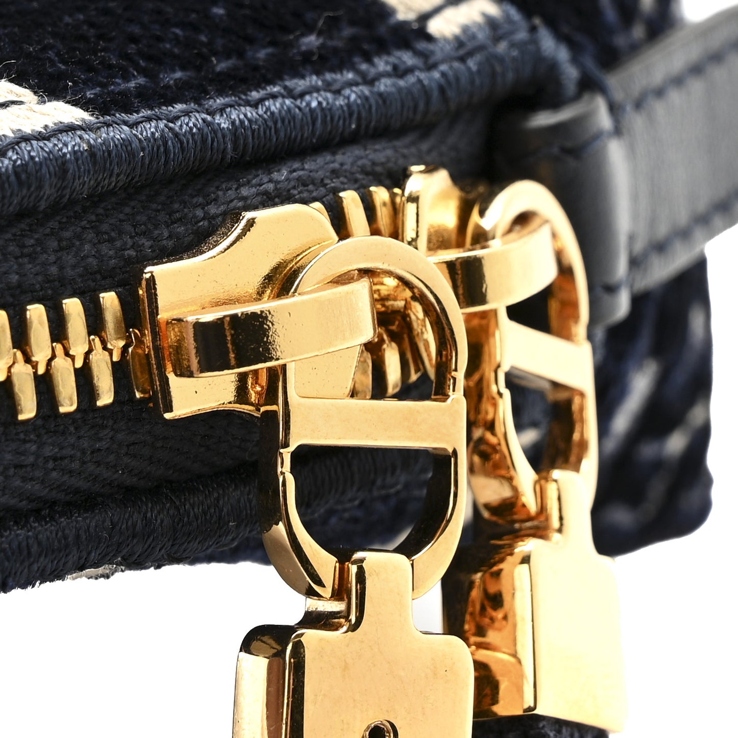 Velvet Oblique Cosmetic Pouch Blue