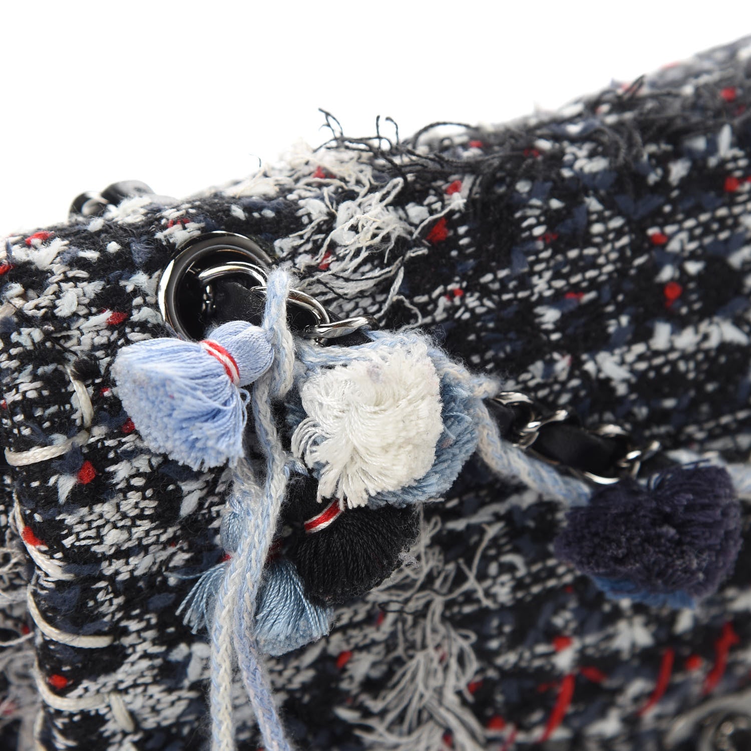 Chanel Tweed Pompom Flap Bag Multicolor 11 of 12