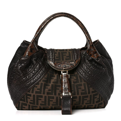 Fendi Zucca Nappa Nuvolata Vitello Tortuga Spy Tobacco Moro 1 of 11