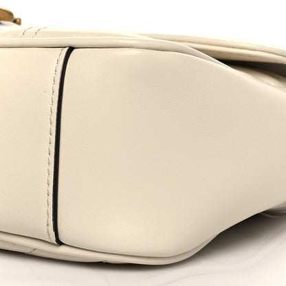 Gucci Calfskin Matelasse Small GG Marmont Shoulder Bag White 10 of 11
