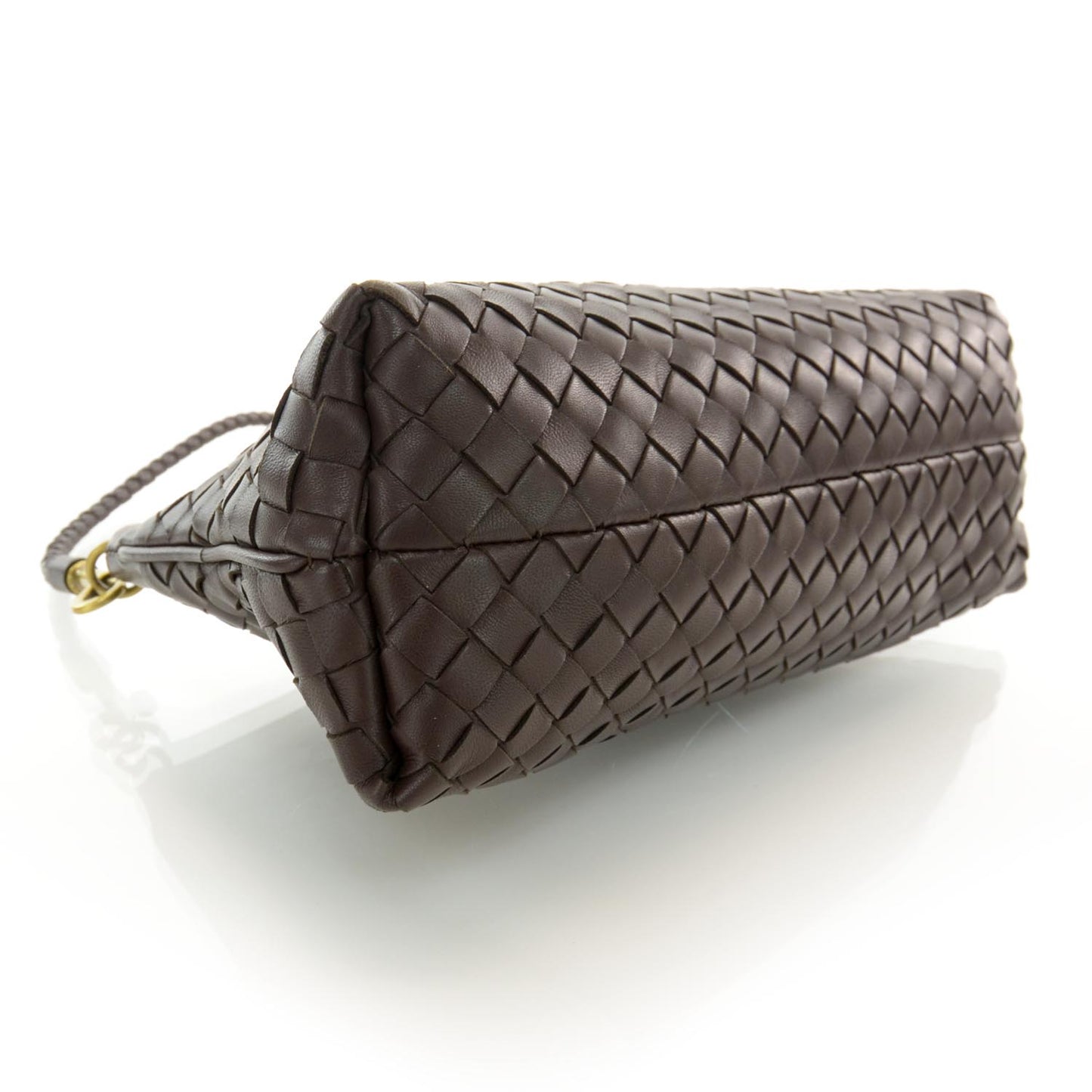 Nappa Intrecciato Mini Shoulder Bag Ebano