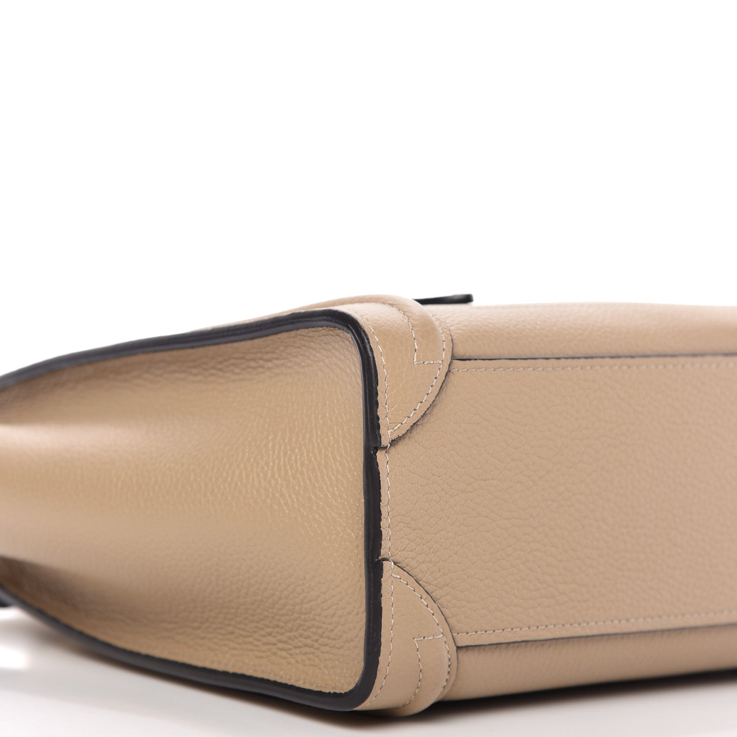 Celine Drummed Calfskin Nano Luggage Dune 6 of 10