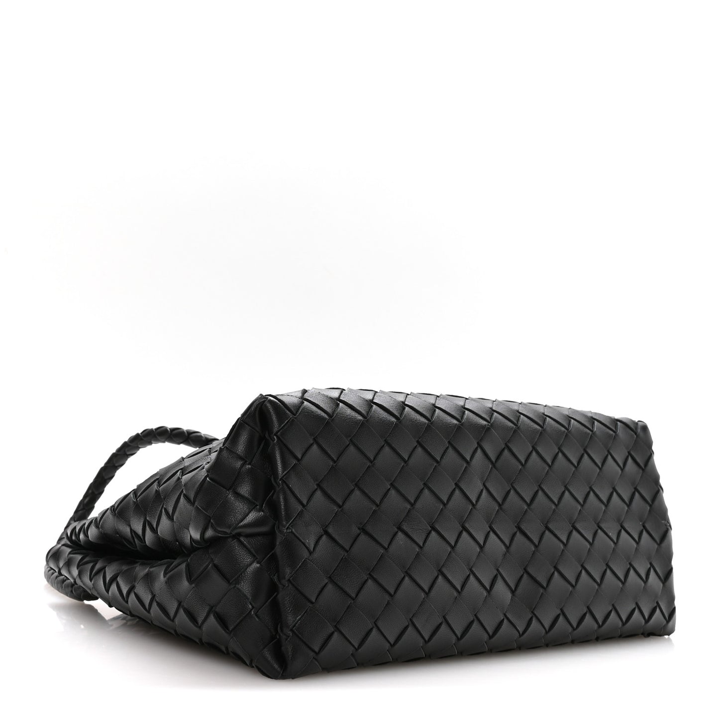 Nappa Intrecciato Medium Andiamo Shoulder Bag Black