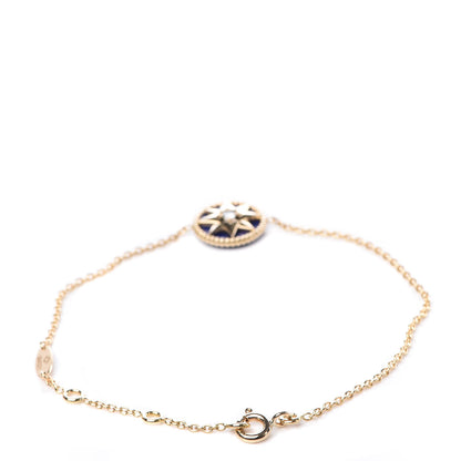 Christian Dior 18K Yellow Gold Lapis Lazuli Diamond Rose Des Vents Bracelet 3 of 7