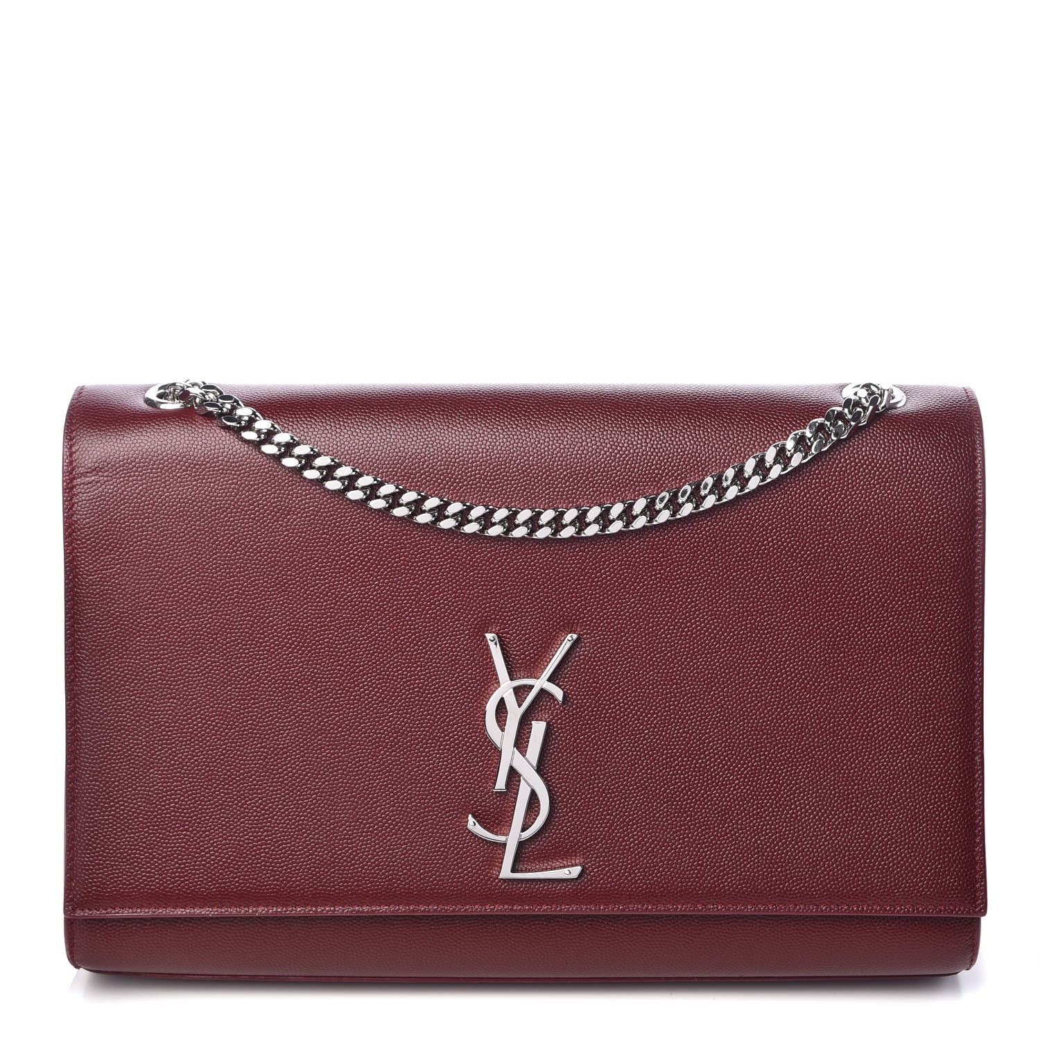 Saint Laurent Grain De Poudre Large Classic Monogram Kate Satchel Palissandre 1 of 16