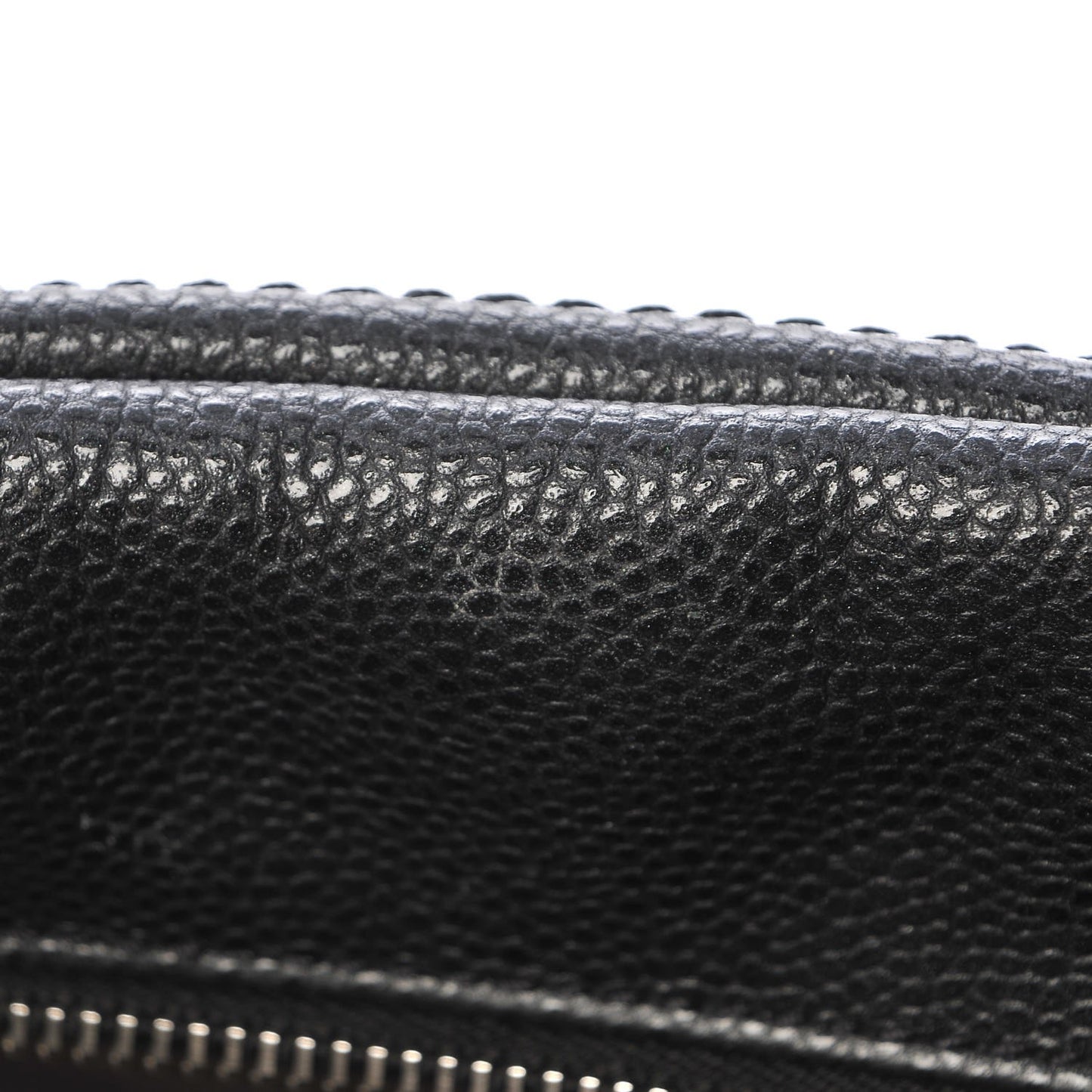 Glazed Caviar Quilted Mademoiselle Bowling Bag Black