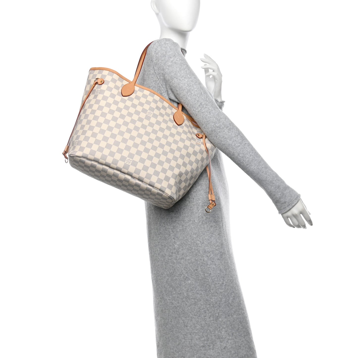 Damier Azur Neo Neverfull MM Rose Ballerine