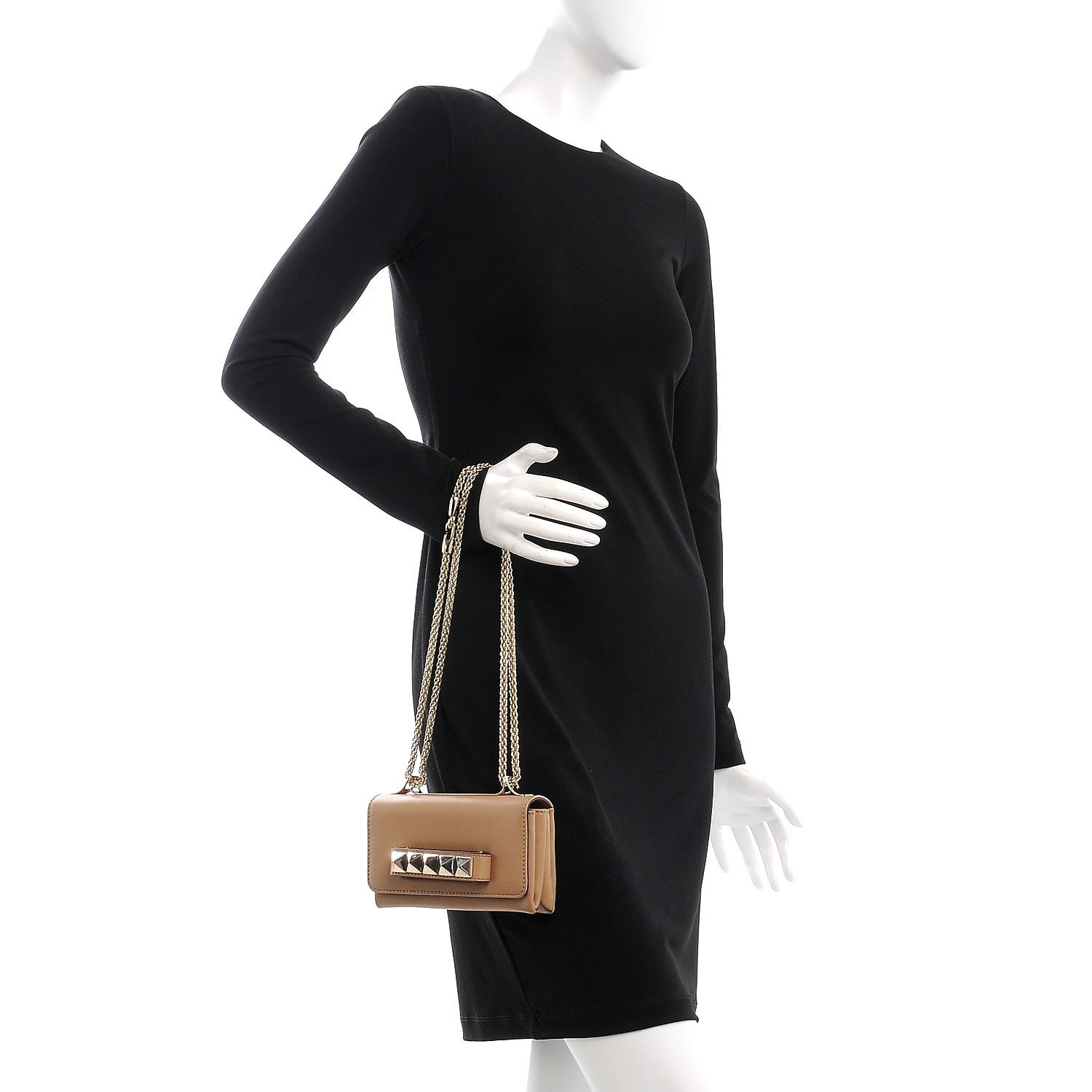 Valentino Garavani Nappa Mini Va Va Voom Shoulder Bag Alpaca 3 of 12